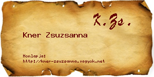 Kner Zsuzsanna névjegykártya